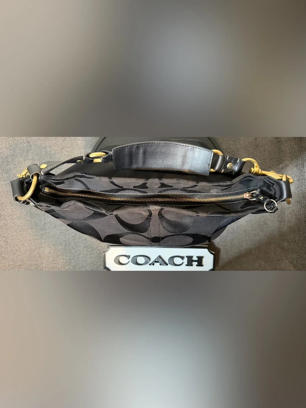 Coach Carly Large Black Hobo Bag No.F0873-10620